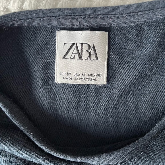 ZARA LIGHT SWEATER NAVY MEDIUM - Picture 4 of 4